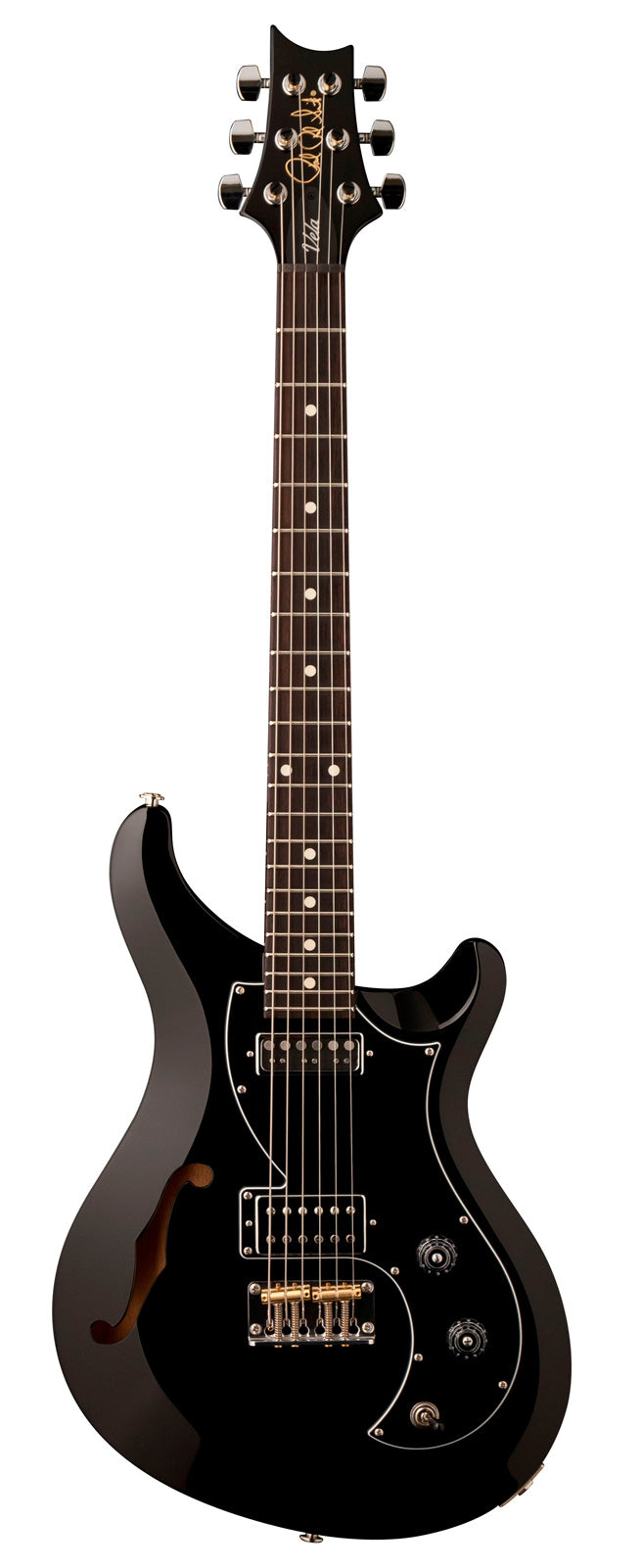 PRS S2 Vela Semihollow BLK Guitarra Eléctrica Negra 1