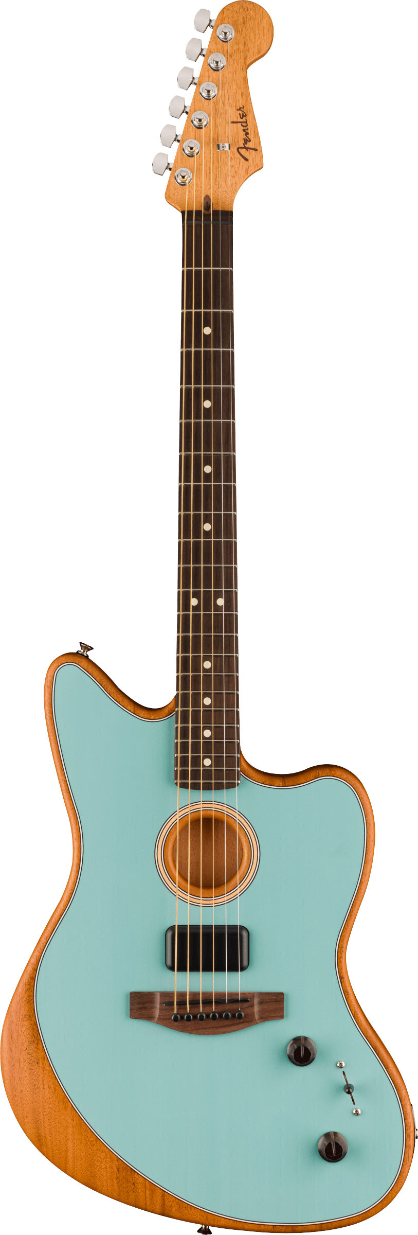 Fender Acoustasonic Player Jazzmaster RW Guitarra Electroacústica Ice Blue 1