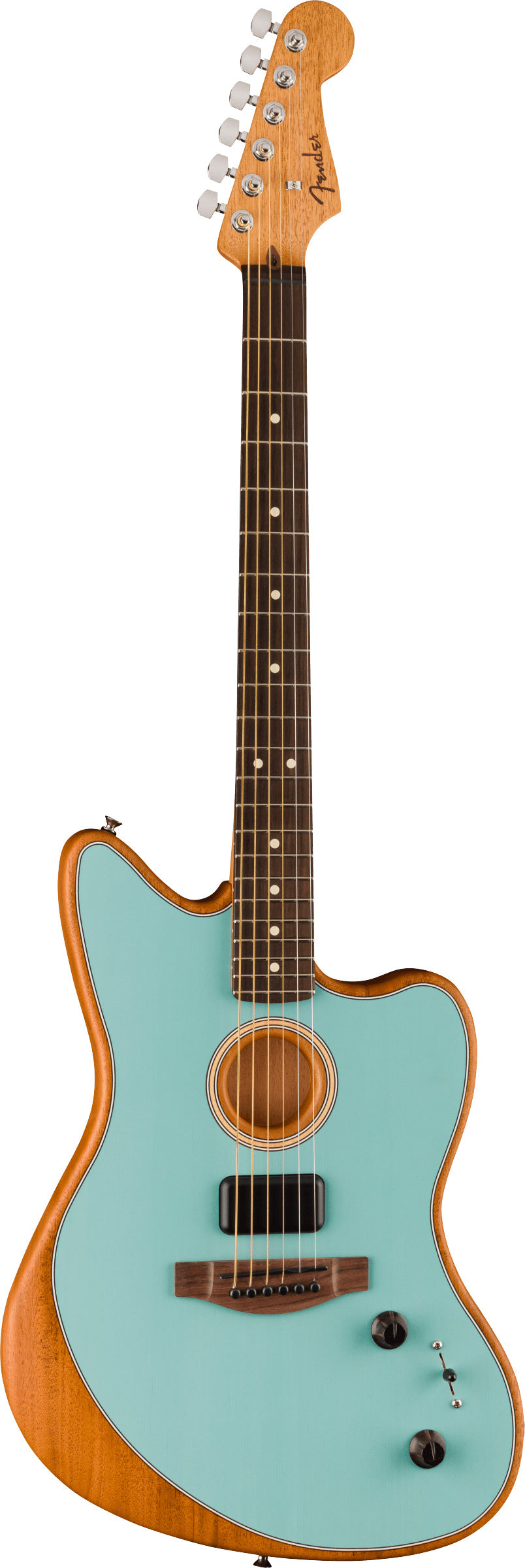 Fender Acoustasonic Player Jazzmaster RW Guitarra Electroacústica Ice Blue 2