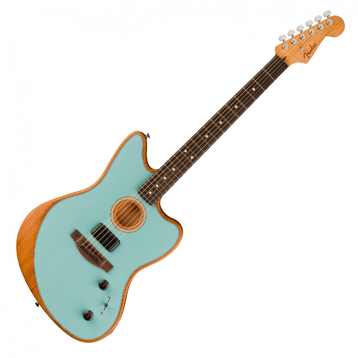 Fender Acoustasonic Player Jazzmaster RW Guitarra Electroacústica Ice Blue 7