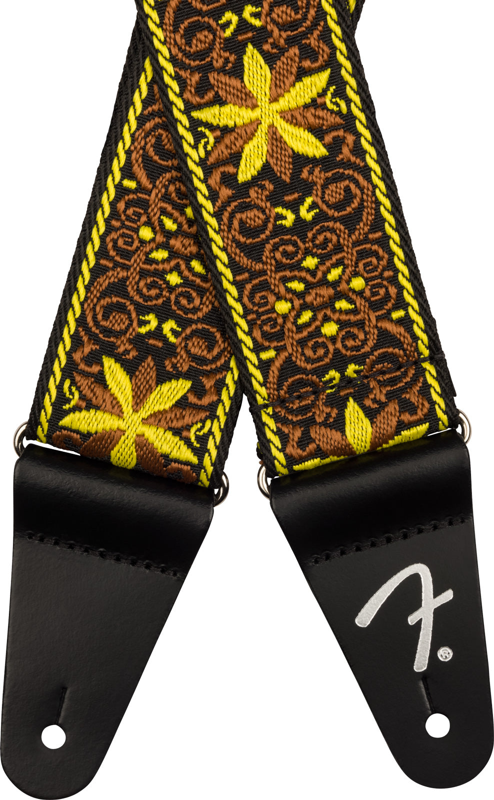 Fender 0990638037 Pasadena Woven Strap Correa Guitarra Yellow Wallflower 2