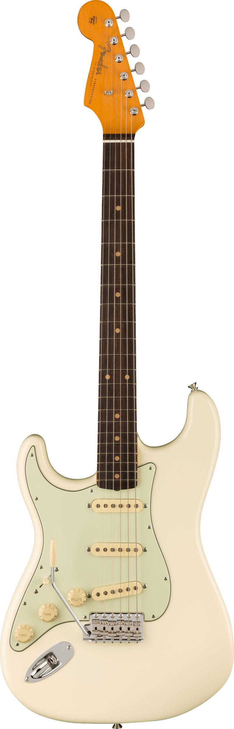 Fender American Vintage II 1961 Stratocaster LH RW Guitarra Eléctrica Olympic White para Zurdos 1