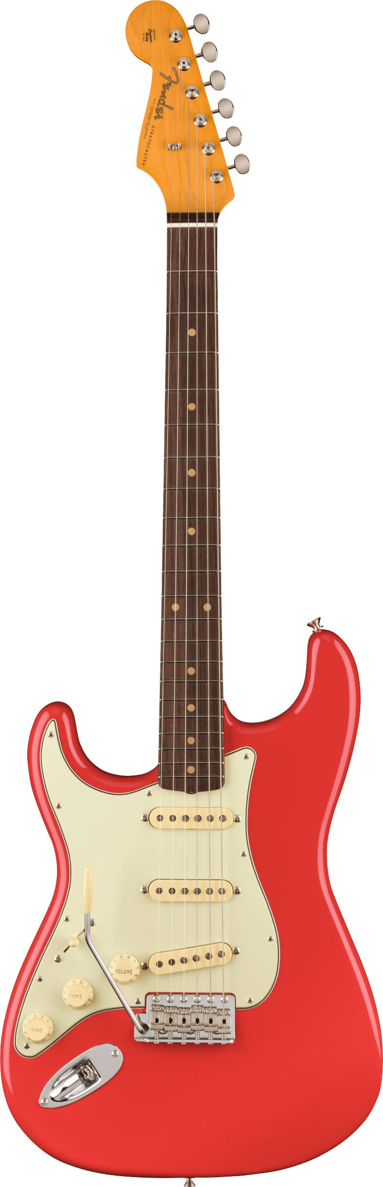 Fender American Vintage II 1961 Stratocaster LH RW Guitarra Eléctrica Fiesta Red para Zurdos 1