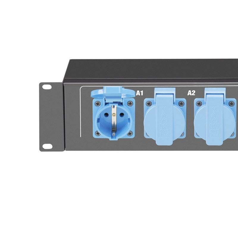 Adam Hall 87472 Base de Enchufes 2U 9 Tomas SChuko 3