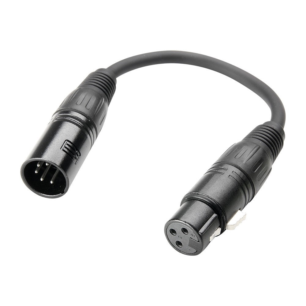 Adam Hall K3DGF0020 Cable DMX de XLR 5 Pins Macho a XLR 3 Pins Hembra 20cm 1