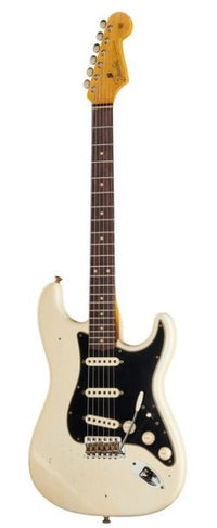 Fender Postmodern Journeyman Relic Stratocaster RW Guitarra Eléctrica Aged Olympic White. 2