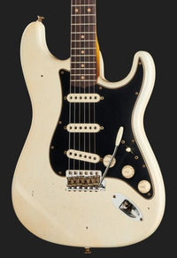 Fender Postmodern Journeyman Relic Stratocaster RW Guitarra Eléctrica Aged Olympic White. 4