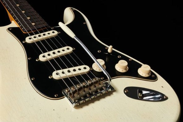 Fender Postmodern Journeyman Relic Stratocaster RW Guitarra Eléctrica Aged Olympic White. 8