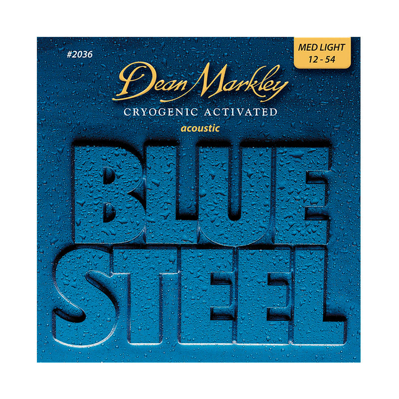 Dean Markley 2036 MLT Blue Steel Bronce Juego Cuerdas Guitarra Acústica 012-054 1