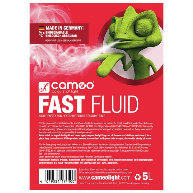 Cameo Fast Fluid 5L Líquido de Niebla de Muy Alta Densidad y Efecto Muy Corto 5L 2