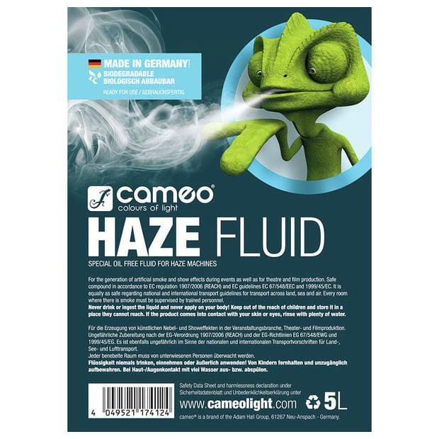 Cameo Haze Fluid 5L Líquido de Neblina de Larga Duración sin Aceite 5 Litros 2