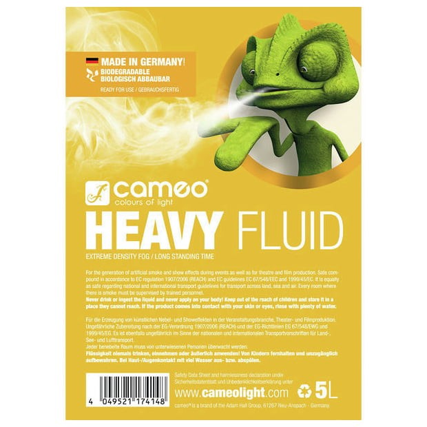 Cameo Heavy Fluid 5L Líquido de Niebla de Densidad Muy Alta 5L 2