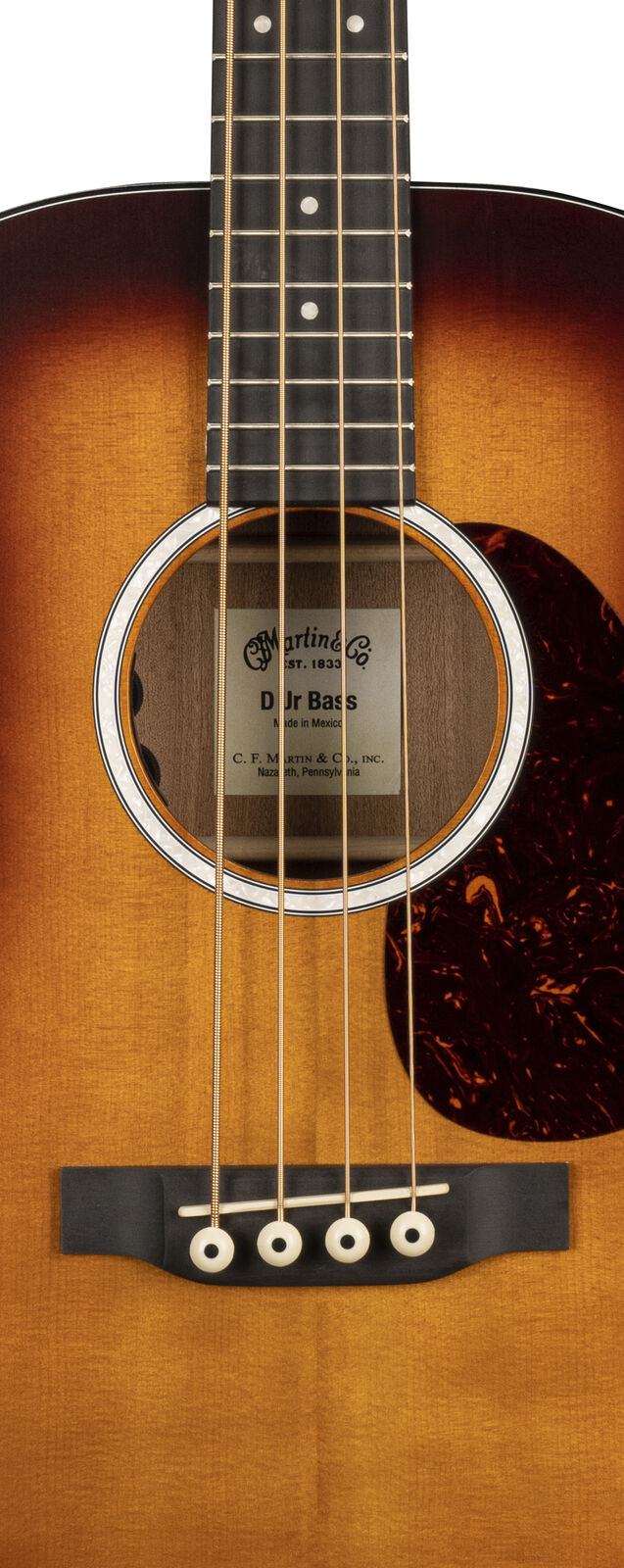 Martin DJR-10E-Bass-Burs Bajo Electroacústico Burst 3