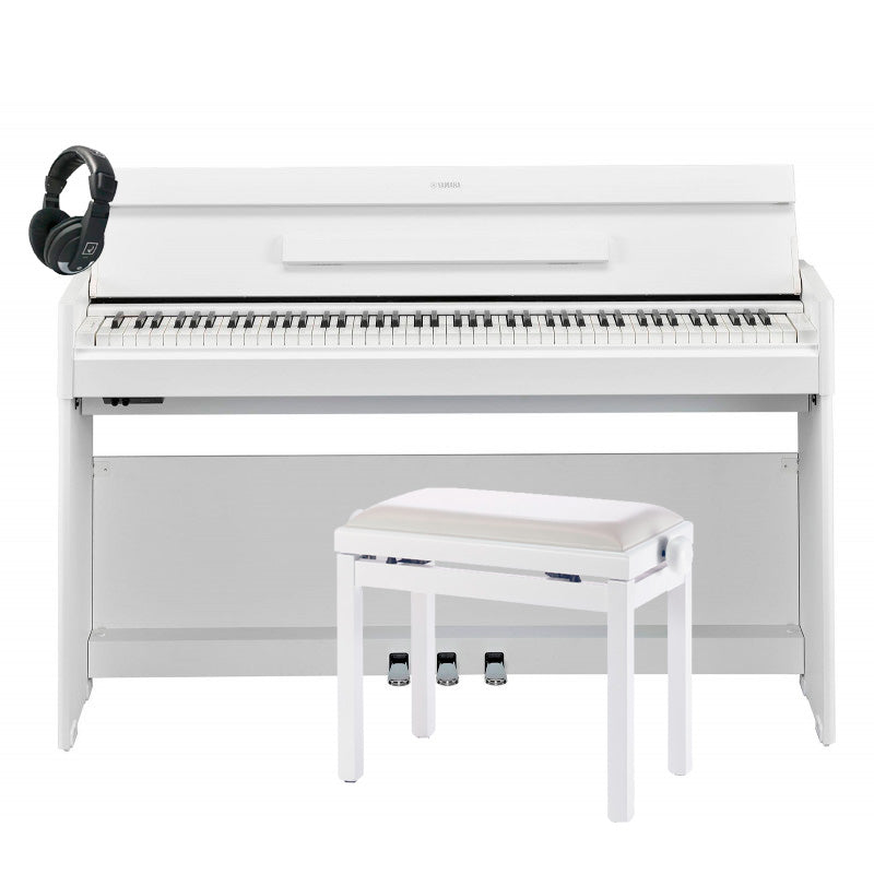 Yamaha -Pack- YDPS55WH Piano Digital Arius Blanco + Banqueta y Auriculares 1