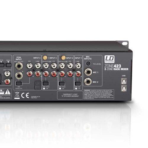 LD Systems Zone 423 Mezclador de 2 Zonas 7