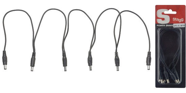 Stagg SPSDC5M1M Cable Alimentación DC para 5 Pedales de Efecto 1