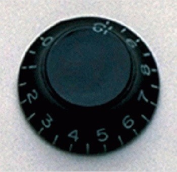 All Parts PK0140023 Bell Knobs (2) Black Vintage Style Numbers 1