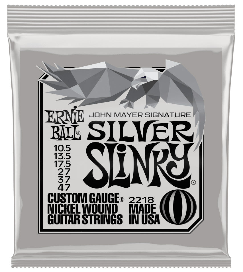 Ernie Ball 2218 Silver Slinky John Mayer Signature Juego Cuerdas Guitarra Eléctrica 10.5-47 1