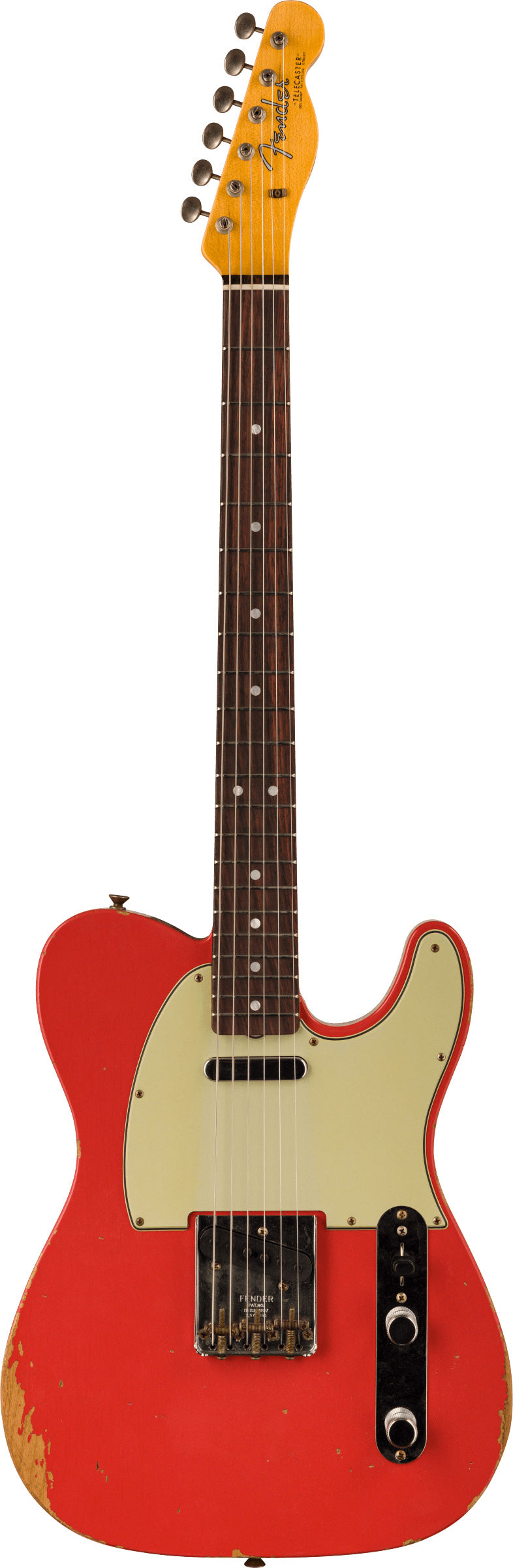 Fender 1964 Custom Shop Telecaster Relic RW Guitarra Eléctrica Aged Fiesta Red. 1