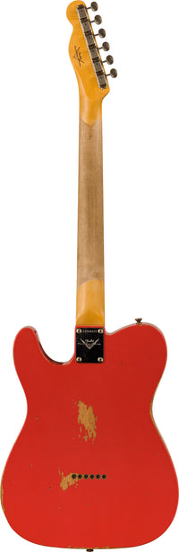 Fender 1964 Custom Shop Telecaster Relic RW Guitarra Eléctrica Aged Fiesta Red. 2