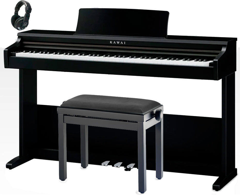 Kawai -Pack- KDP75 BLK Piano Digital Negro + Banqueta y Auriculares 1