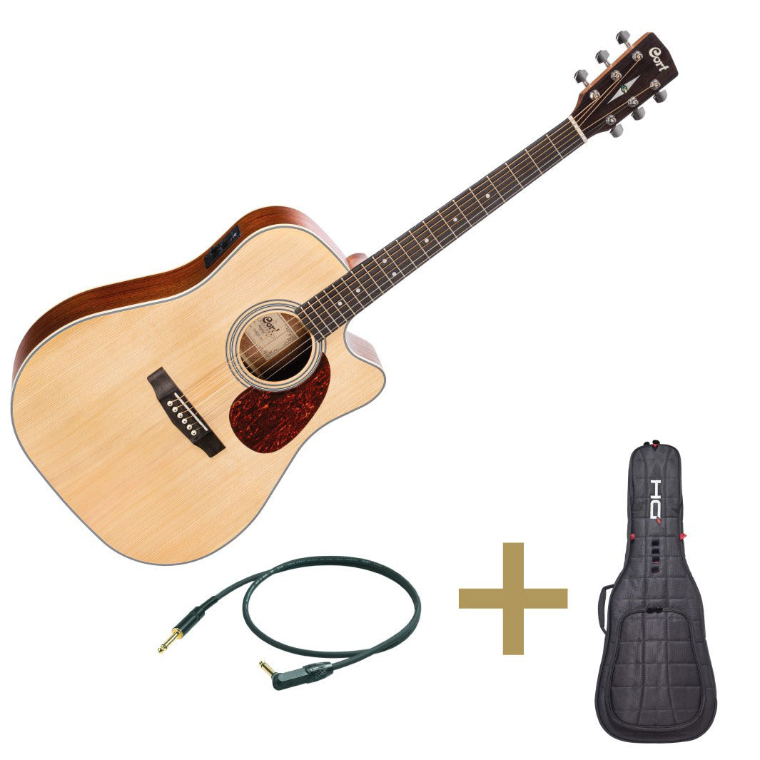 CORT KIT MR500E OP PACK GUITARRA ELECTROACUSTICA DREADNOUGHT NATURAL