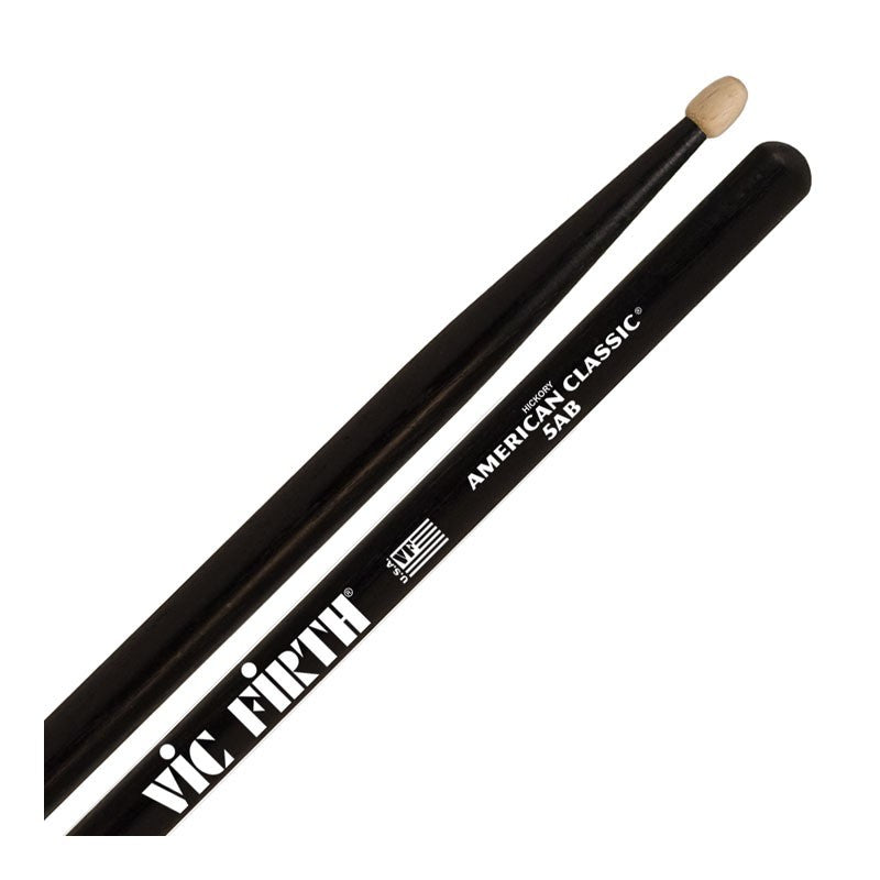 Vic Firth 5AB Hickory Negro Par Baquetas Batería 2