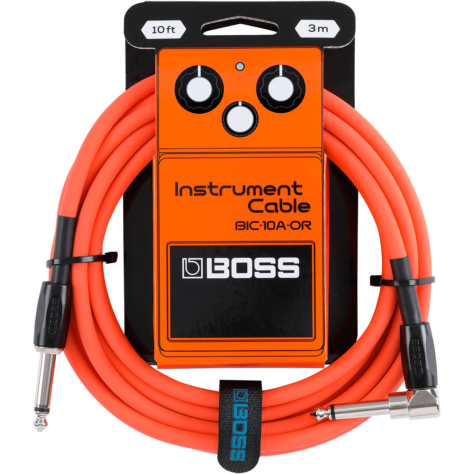 Boss BIC-10A OR Cable Instrumento Recto Angulado 3 Metros Naranja 1