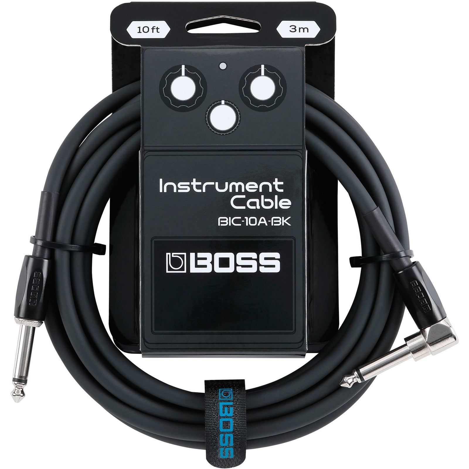 Boss BIC-10A BK Cable Instrumento Recto Angulado 3 Metros Negro 1