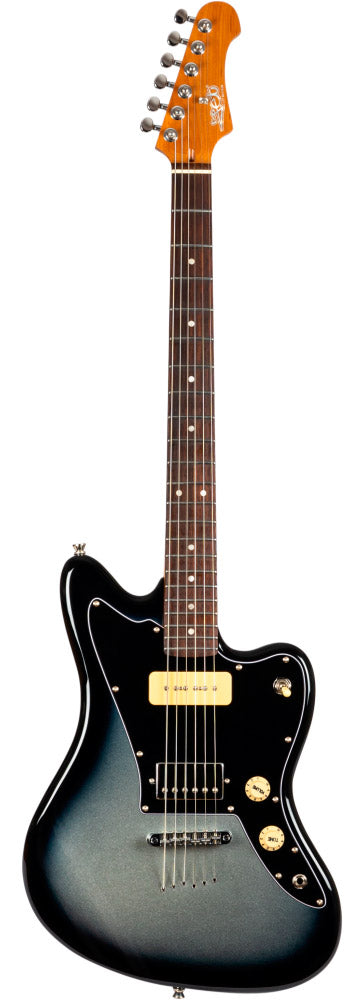 Jet Guitars JJ350 Baritone MSS RW Guitarra Eléctrica Moonburst Silver Burst 1