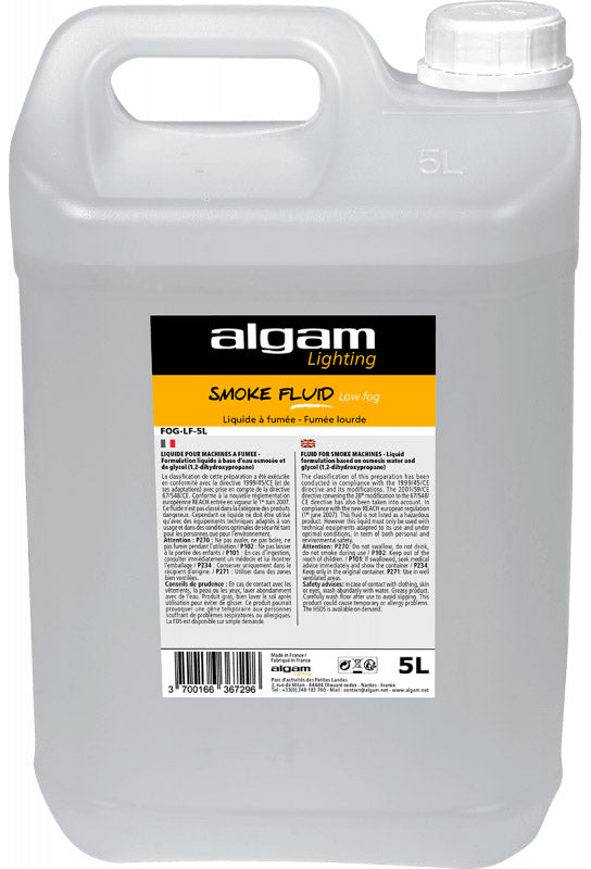 Algam Light FOGLF5L Líquido para Máquinas de Humo Pesado Niebla Baja 5 Litros 1