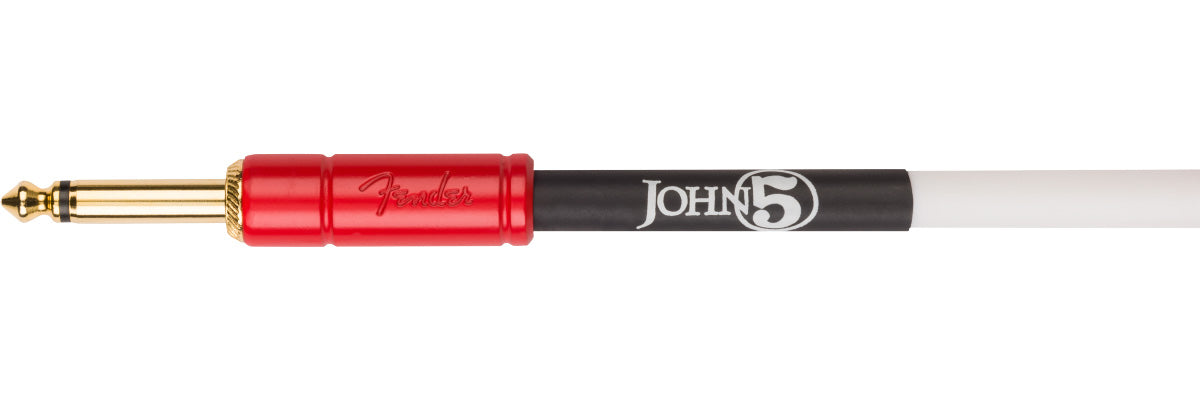 Fender 0990810209 John 5 Cable Instrumento Blanco y Rojo 3 Metros 2