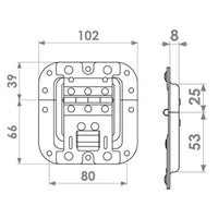 Adam Hall 27096 Tope de Tapa Mediano sin Paso Perfil con Bisagra y Funcion Clic-Stop 2