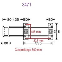 Adam Hall 3471 Asa Telescópica para Trolley 1 Extensión 3