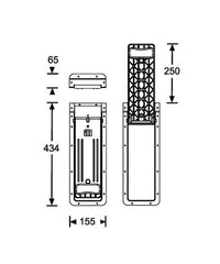 Adam Hall 34733 Asa de Trolley Encastrada y Abatible 4