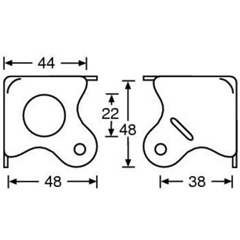 Adam Hall 4005 Cantonera Plana 3 Patas con Pie 2