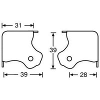 Adam Hall 4012 Cantonera Plana 3 Patas Níquel 2