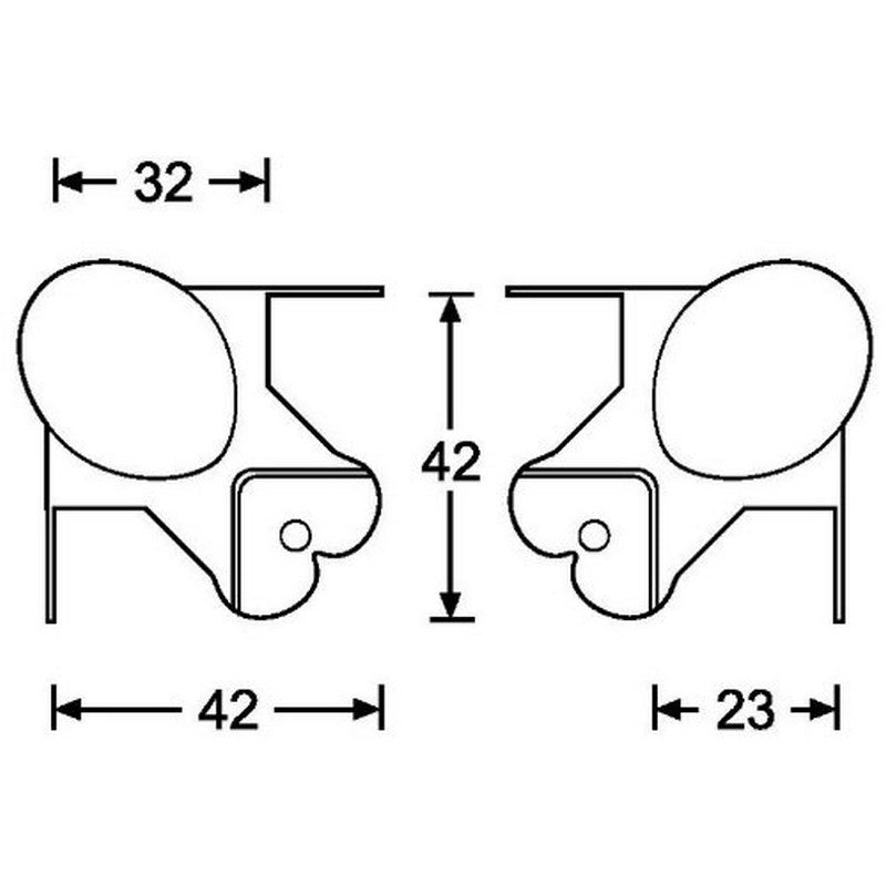 Adam Hall 40802 Cantonera de Bola Pequeña con Paso Perfil 22mm 2