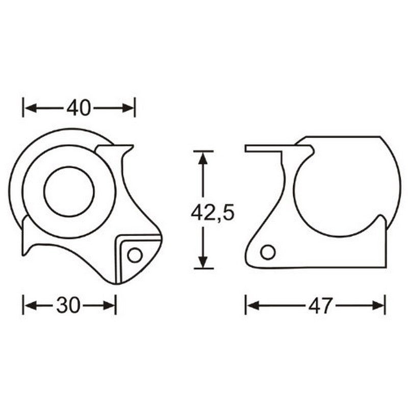 Adam Hall 41261 Cantonera de Bola Mediana con Escuadra 42.5mm y Paso Perfil 30mm Apilable Hembra 2