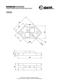 Adam Hall 4939 Pie de Plástico Apilable en Esquina 3