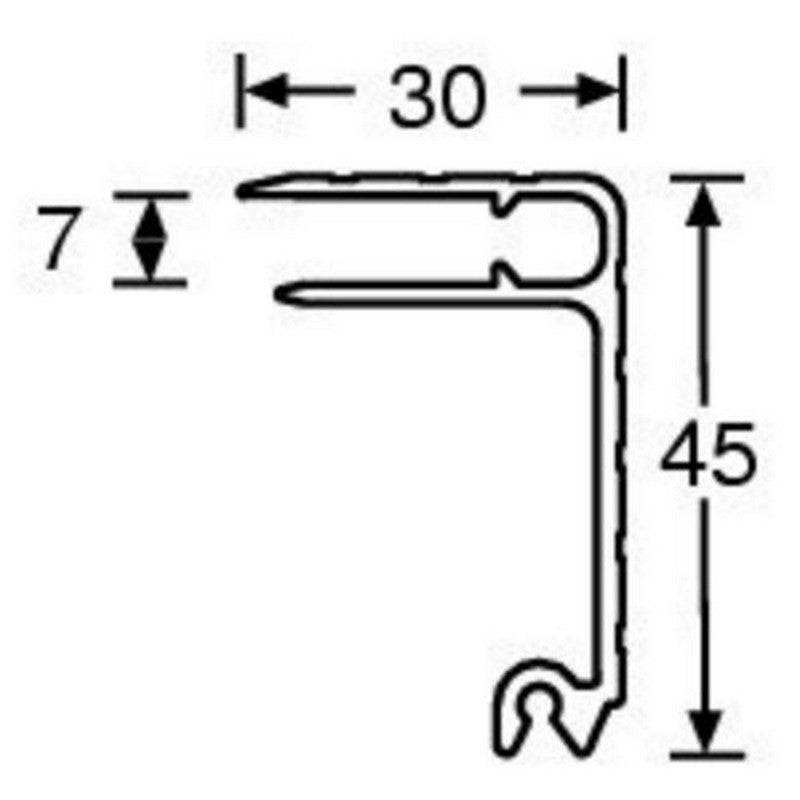 Adam Hall 6104 Perfil Lidmakerde Aluminio para 7mm 2