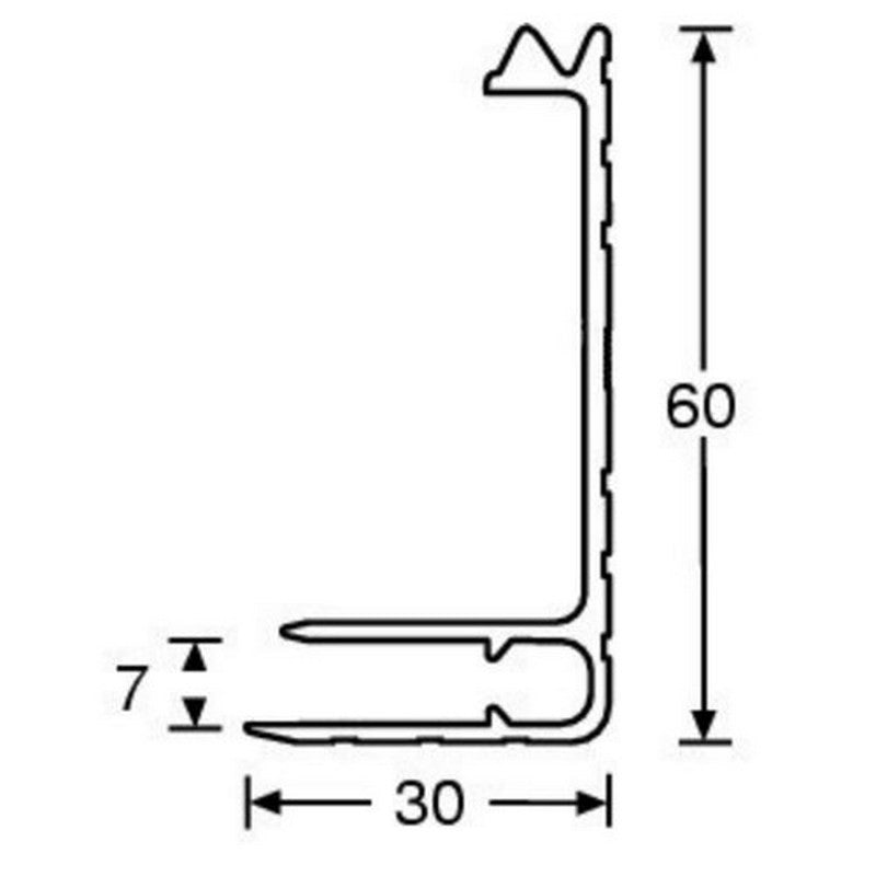 Adam Hall 6122 Perfil Basemaker de Aluminio para 7mm 2