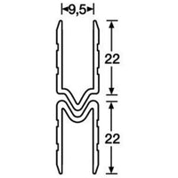 Adam Hall 6123M Perfil de Aluminio Macho para Perfil de Tapa 9.5mm 2