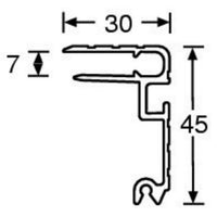 Adam Hall 6124 Perfil Lidmaker de Aluminio para 7mm con Ranura para Cierre con Garra 2