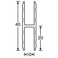 Adam Hall 6127 Perfil en H de Aluminio 10mm para Unir Tableros 2