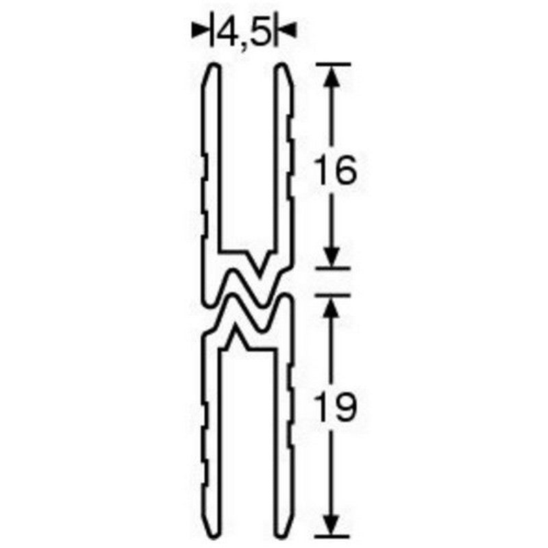 Adam Hall 6133 Perfil Híbrido de Aluminio para Perfil de Tapa 4.5mm 2