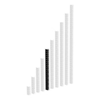 Adam Hall 61535B10 Perfil de Rack de Alta Resistencia Negro 10U 3