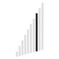 Adam Hall 61535 B16 Perfil de Rack de Alta Resistencia Negro 16U 3