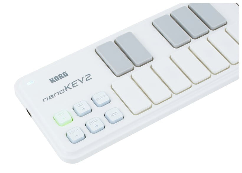 Korg Nanokey 2 Controlador Ultrafino Blanco de 25 Teclas Sensibles 4