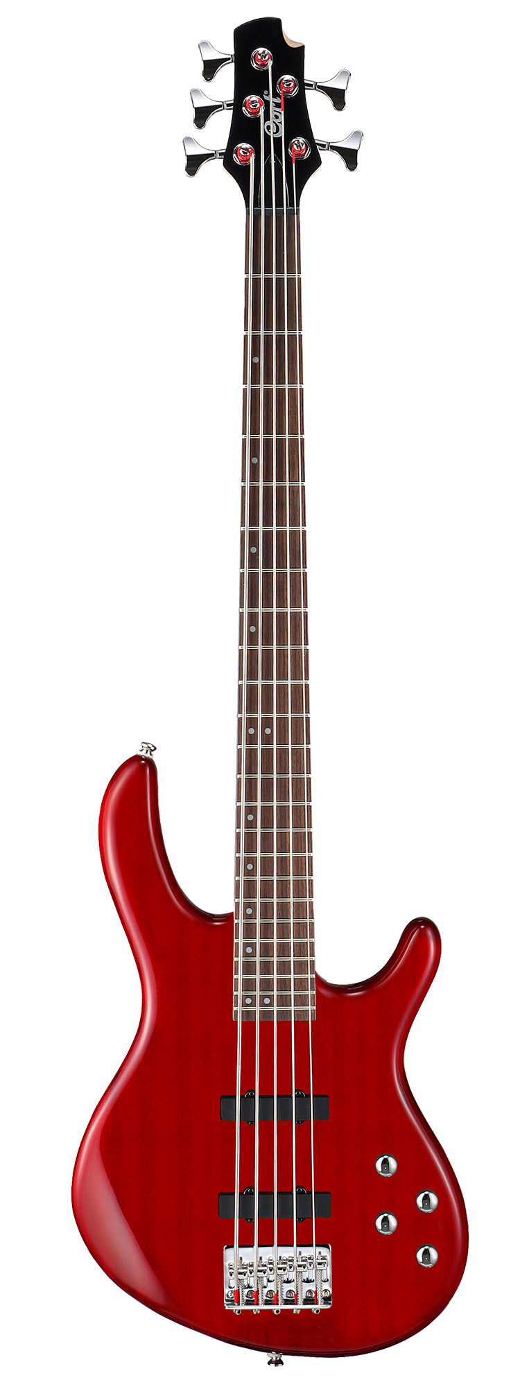 Cort Action Bass V Plus TR Bajo Eléctrico 5 Cuerdas Transparent Red 1